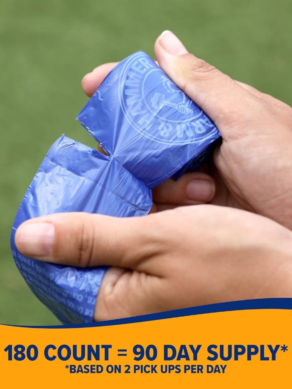 Easy-Tear Disposable Dog And Cat Waste Bags With Activated Baking Soda, 180 Dog - Picture 5 of 7